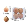 thumbnail image 3 of Kbndieu Velvet Christmas Balls Ornaments Set for Christmas Tree Decorations 4PCS Flocked Christmas Tree Ornaments Hanging Balls for Indoor Holiday Christmas Decor (Orange,2.36 Inch), 3 of 6
