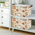 thumbnail image 2 of Yayeee Foldable Storage Basket for Shelves with Handles Waterproof Cloth Bins, Fall Mug Pattern, 2 of 7