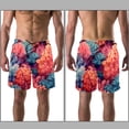 thumbnail image 3 of luoweisi Men's Beach Shorts Quick Dry Swim Trunks with Mesh Lining Coral M, 3 of 5