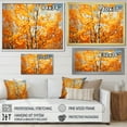 thumbnail image 5 of Designart "Essence of the Orange American Basswood III" Extra Large Landscapes Framed Wall Art - Country Orange Tree Entryway Framed Wall Art Print, 5 of 7