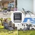 thumbnail image 3 of Sophia&William 2 Pieces Outdoor Oversized Padded Zero Gravity Chairs - Grey, 3 of 8