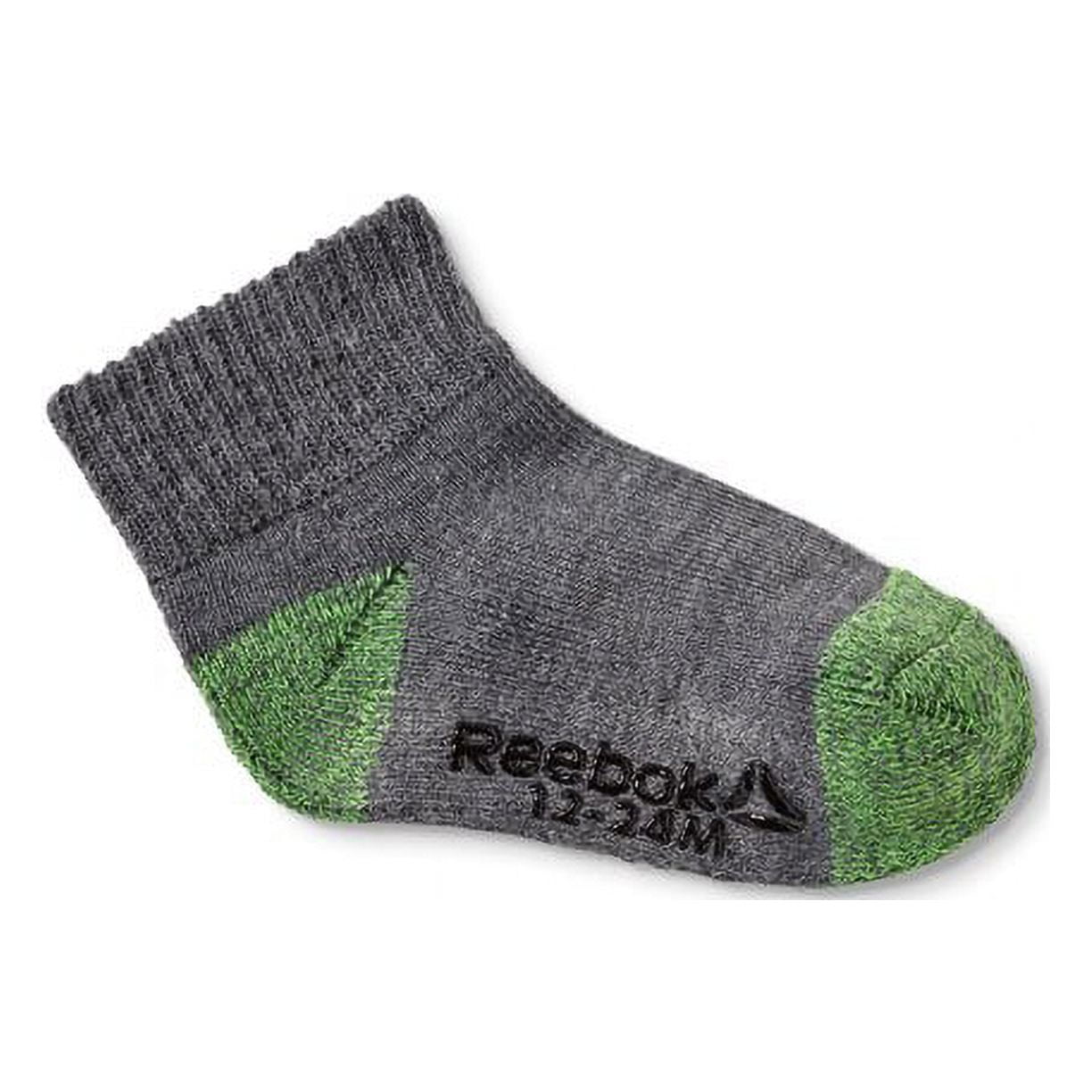Reebok Baby and Toddler Boy Socks, 12-Pack, Sizes 12M-4T