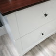 Sauder Lateral File with Cherry Accent, Soft White Finish