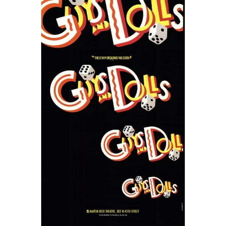 Guys and Dolls (Broadway) 27 x 40 Broadway Show Poster, Guys and Dolls (Broadway) 27 x 40 Poster - Style A By (Best Broadway Shows For Guys)