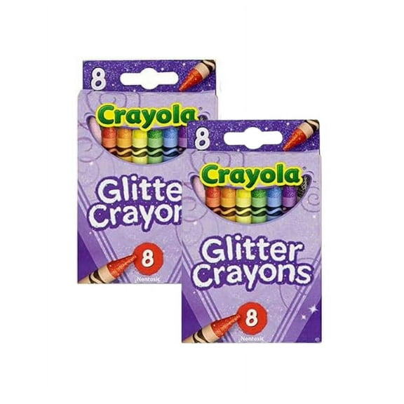 Crayola Glitter Crayons – 8 Count (2-Pack)