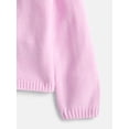 thumbnail image 3 of Wonder Nation Toddler Girls' Bow Front Cardigan Sweater with Long Sleeves, Sizes 12M- 5T, 3 of 3