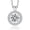 01 Halo Dacing-Silver, variant on 0.5 Carat Moissanite Pendant Necklace for Women 14K Gold Plated Dance Solitaire Necklace