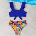 thumbnail image 5 of Gibobby Girls One Piece Swimsuits Summer UPF 50+ Quick Dry 2T 3T 4T 5T 6T Beach Bathing Suit Cross Shoulder Strap Swimwear(4-5 Years,Blue), 5 of 8