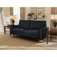 thumbnail image 3 of Enor Furniture Clairmont 70" Upholstered Fabric Sofa with Square Arm in Black, 3 of 19