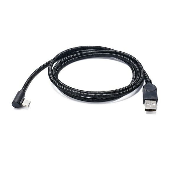L Shaped USB Type C Charging Cable Braided Nylon Fast Charge 3A For Mobile
