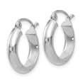 thumbnail image 3 of Auriga Fine Jewelry 14K White Gold Hoop Earrings for Women(L- 19mm, W- 4mm), 3 of 6