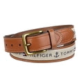 thumbnail image 1 of Cinturón Tommy Hilfiger con incrustaciones de cinta de tela caqui para hombre, 1 of 6