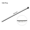 thumbnail image 2 of Uxcell 100PCS Cable Zip Ties 4 Inch, Self-Locking Nylon Wire Ties Heavy Duty with 18 LBS Tensile Strength Black, 2 of 6