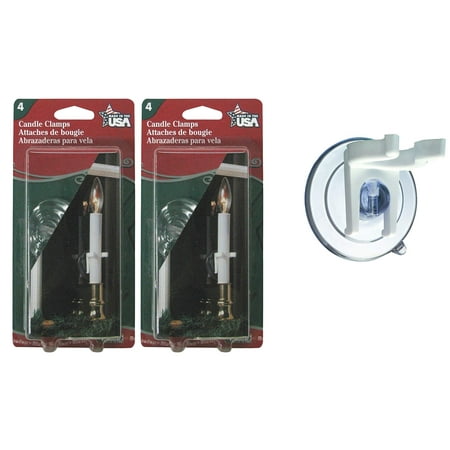 Adams Christmas 1550-99-1040 Window Candle Clamps, (8 (Best Christmas Window Candles)