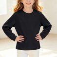 thumbnail image 5 of Abcomgle Cute Sweatshirts for Girls 10-12 Crewneck Long Sleeve Girls Pullover Top Lightweight Solid Color Sweaters for Teens Fleece Fall Clothing for Teen Girls, 5 of 6