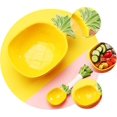 thumbnail image 2 of Plato de cerámica para aperitivos Tazón con forma de piña con cuchara Postre Ensalada Cuencos para pasta Bandeja para servir comida para frutas Queso Postre Merienda (300 ml), 2 of 5