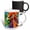 Multicolor, variant on 3drose, Cool Colorful Rooster Portrait. Chic Digital Painting Gift, Card, 11oz Two-tone Yellow Mug