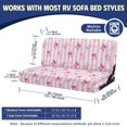 thumbnail image 7 of Aplkyhs Pink Stripe Bow Heart RV Folding Sofa Cushion Covers Stretch Anti-Slip Camper Cushions Cover Easy to Install Couch Cushion Slipcovers Washable RV Furniture Protector for Sofa Bed, 7 of 7