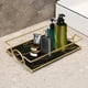 thumbnail image 5 of Bandeja de tocador de baño Sunnimix organizador de Maquillaje de mármol color negro, 5 of 8