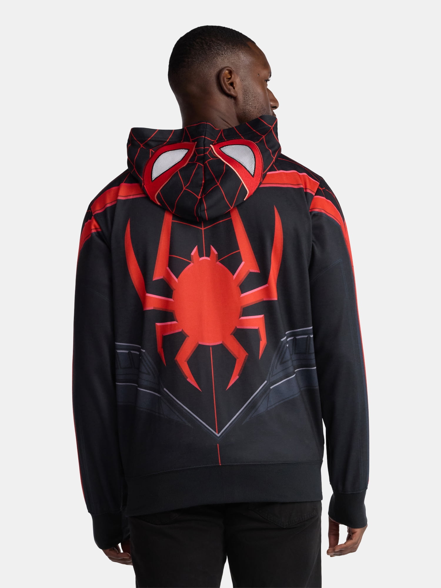 Spider-Man, Men's & Big Men's Halloween Cosplay Hoodie, Miles Morales, Sizes S-3XL