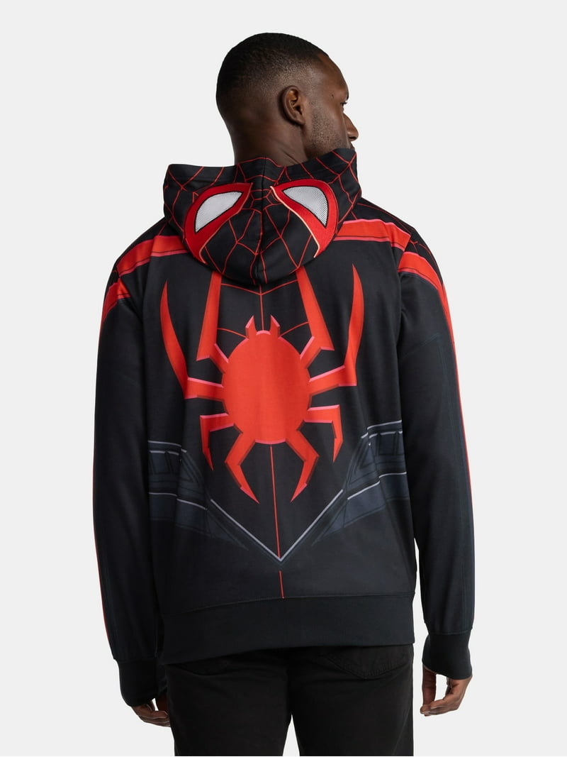 Spider-Man, Men's Big Men's Cosplay Hoodie, Miles Morales, Sizes