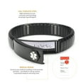 thumbnail image 2 of Wollet Stainless Steel Medical Alert Bracelet for WoMen, 7Inch, Black, Engraved Autism, 2 of 8