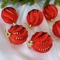 thumbnail image 4 of D-GROEE 6Pcs 6cm Christmas Ball Ornaments,Christmas Tree Decorations Hanging Balls Ornaments Set Spiral Design Holiday Bulbs Decorations for Xmas Tree, Home Party Decor, 4 of 8
