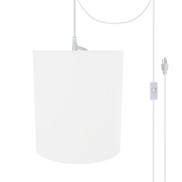 Aspen Creative 7128121 OneLight PlugIn Swag Pendant Light Conversion