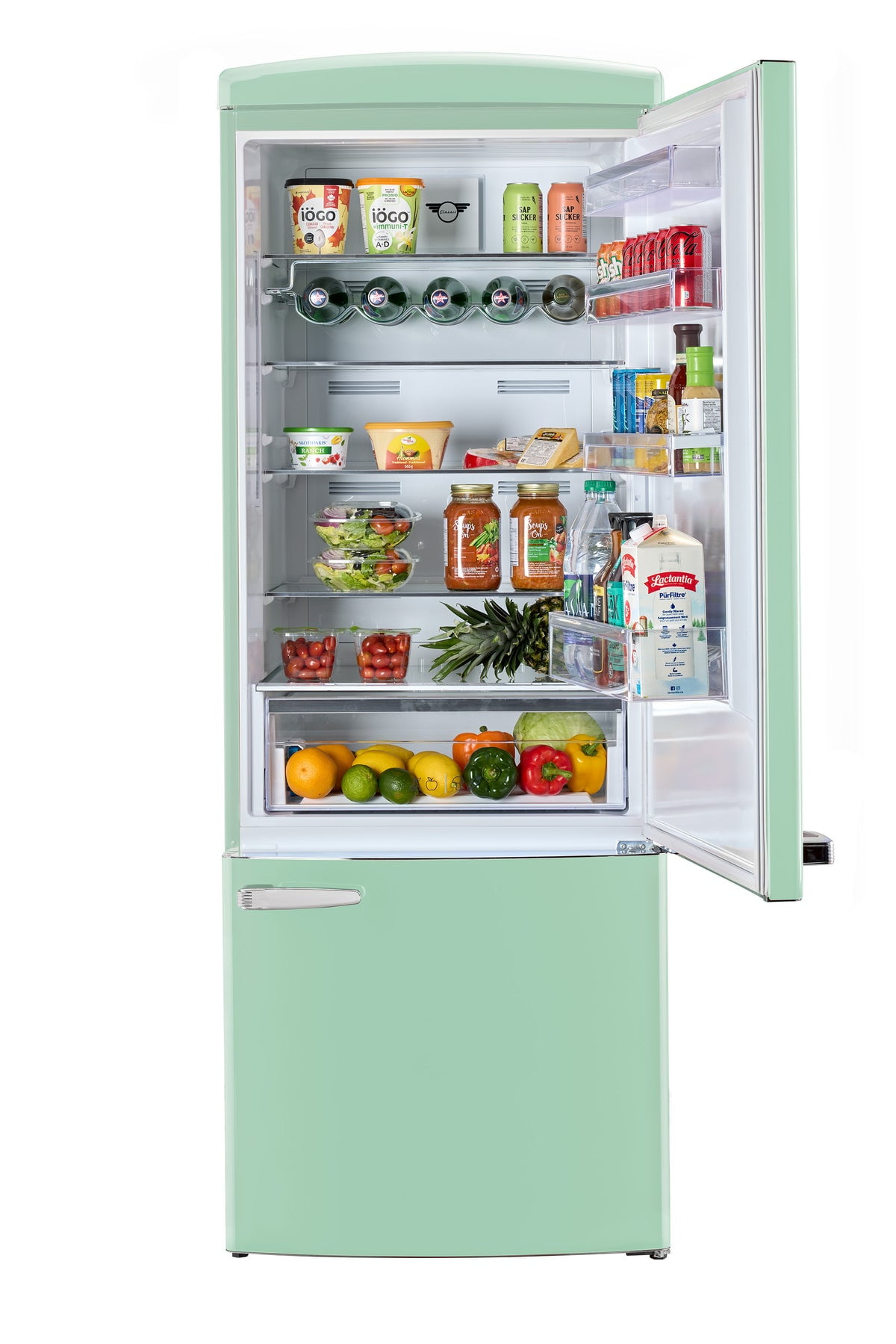 Unique 455L Summer Mint Green Bottom Mount Refrigerator