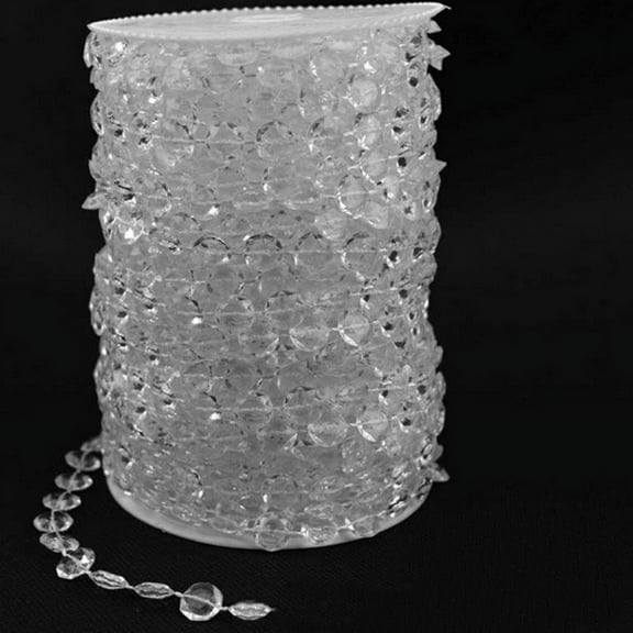 UHUSE 10m Garland Diamond Strand Acrylic Crystal Bead Curtain Wedding Party Decor DIY