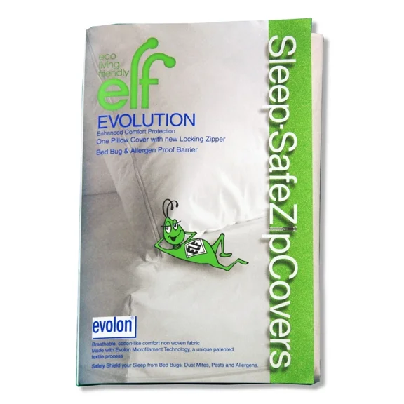 Zyler - Standard Sleep Safe Evolon Dust Mite Allergy Zippered Pillow Cover Protector