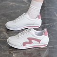thumbnail image 6 of AUDeals Women's Retro Court Sneakers, Lace Up Casual Shoes with Tennis Inspired Style for Walking and Hiking (Pink, 7), 6 of 9