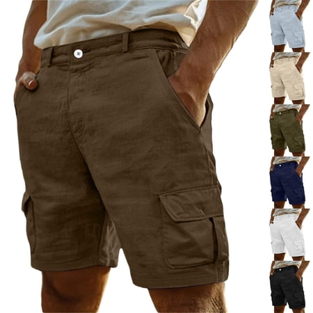 Mens Hiking Cargo Shorts Lightweight Elastic Waist Work Sports Short Relaxed Fit Outdoor Camo Cargo Short for Men with Pockets for Golf Casual Fishing Navy Xl