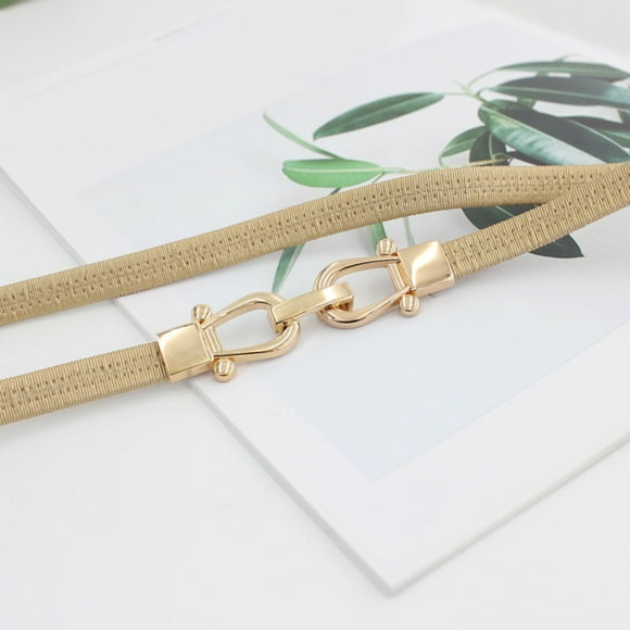Belt Women's Belt Women's Inset Style Decoration Gold Hook And Skirt Slim Waist Small Size Elastic Waist Chain Belt