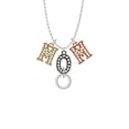 thumbnail image 2 of Delight Jewelry Silvertone Passionate Fearless Strong Infinity Ring Multi-Colored Crystal Mom Charm Necklace, 2 of 5