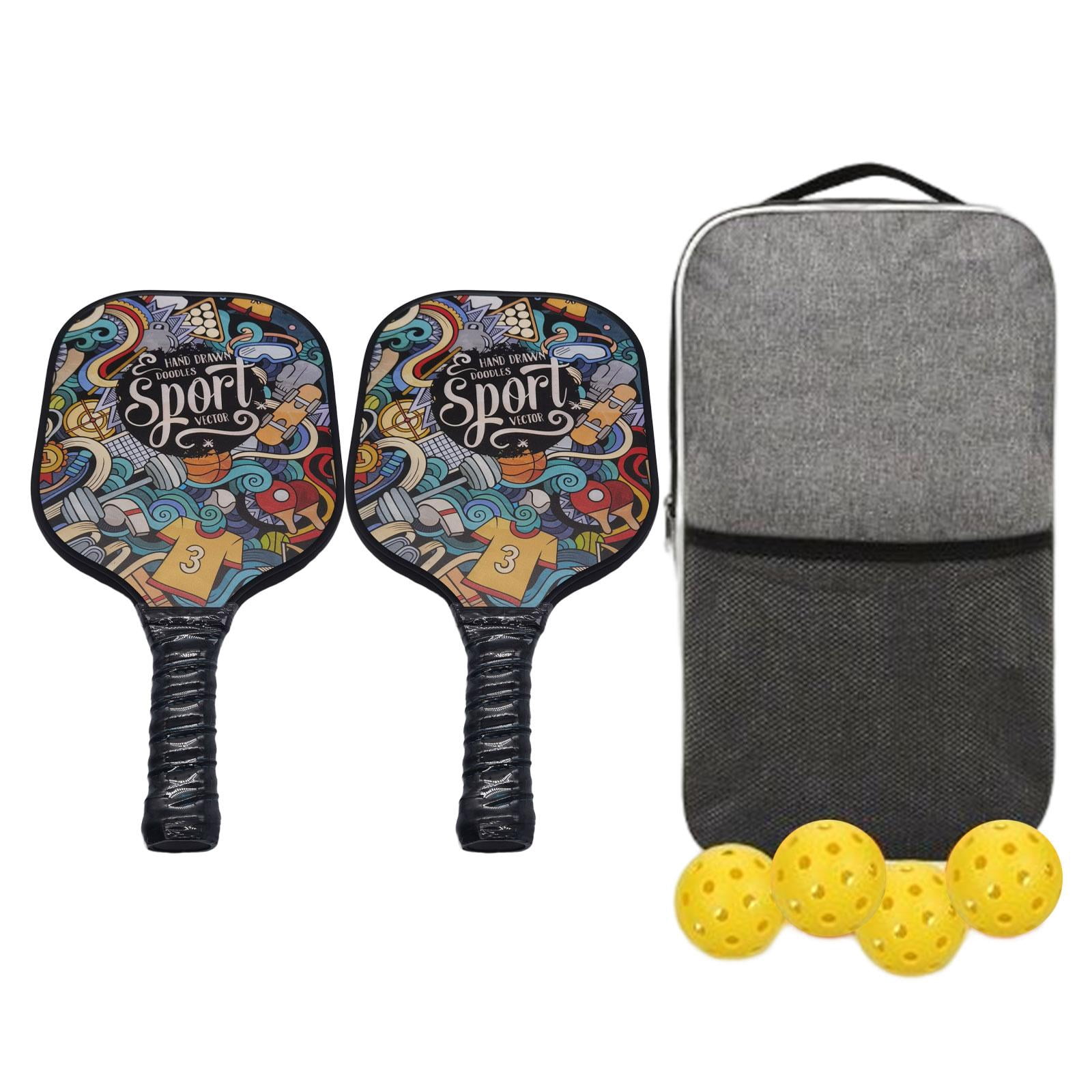 DimyFew , Includes 2 Rackets 4 Balls Lightweight Portable Fiberglass Rackets, Pickleball