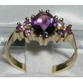 thumbnail image 2 of LBG 14k Yellow Gold Real Genuine Amethyst Womens Promise Ring - Size 9, 2 of 4