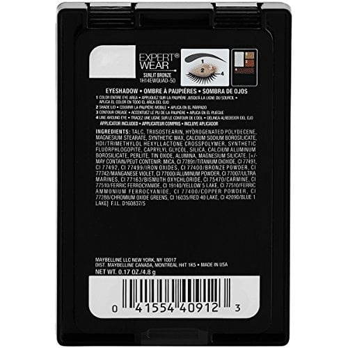 Maybelline New York Expert Wear, Quad Eye Shadow, 0.13 Oz.