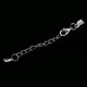thumbnail image 4 of 20X Extensores de collar de de acero inoxidable Alargamiento de cadena Conjuntos ajustables con extremos de engarce de cordón plegable y cierr Soledad Broche y clip, 4 of 7