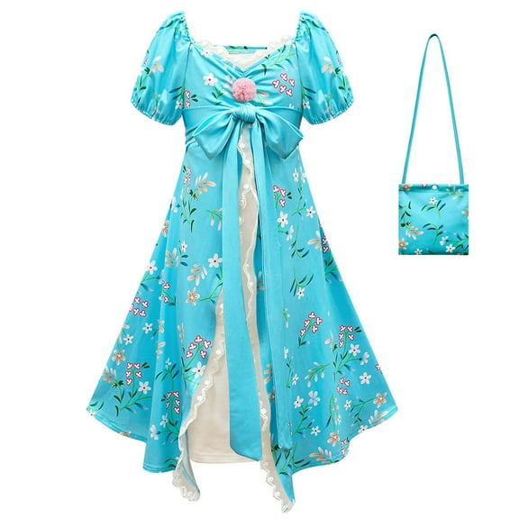 Princess Giselle Costume for Girls Birthday Party Fancy Dress Up Kids Halloween Cosplay Outfits