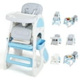 thumbnail image 1 of INFANS 8 in 1 Baby High Chair, Converts to Kids Table and Chair Set, with Drawing Whiteboard Building Block Tabletop, Suitable for Dinning Studying Playing, 1 of 9