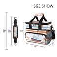 thumbnail image 3 of FORMRS Insulated Cooler Bag 24 Cans Capacity Soft Leakproof Lunch Box with Side Pockets, Blue Nautical Pattern, 3 of 7