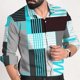 thumbnail image 1 of Camisa de manga larga para hombre, camisa informal de moda con solapa y botones, traje elegante de lujo para fiesta, camisa de manga larga a rayas a cuadros para hombre, 1 of 6