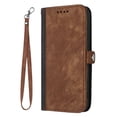 thumbnail image 2 of Leather For Apple iPhone 14 Pro Max Case, Flip Wallet Leather Case With Card Holder Magnetic Closure Shockproof Kickstand Protective Phone Cases Cover With Hand Strap,Brown,For iPhone 14 Pro Max, 2 of 8