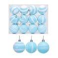 thumbnail image 3 of Fwttom 2.4" Christmas Ball Ornaments Set Shatterproof Multicolor Striped Merry Christmas Tree Decorations for Holiday Gifts Hanging Xmas Decor,, 3 of 9