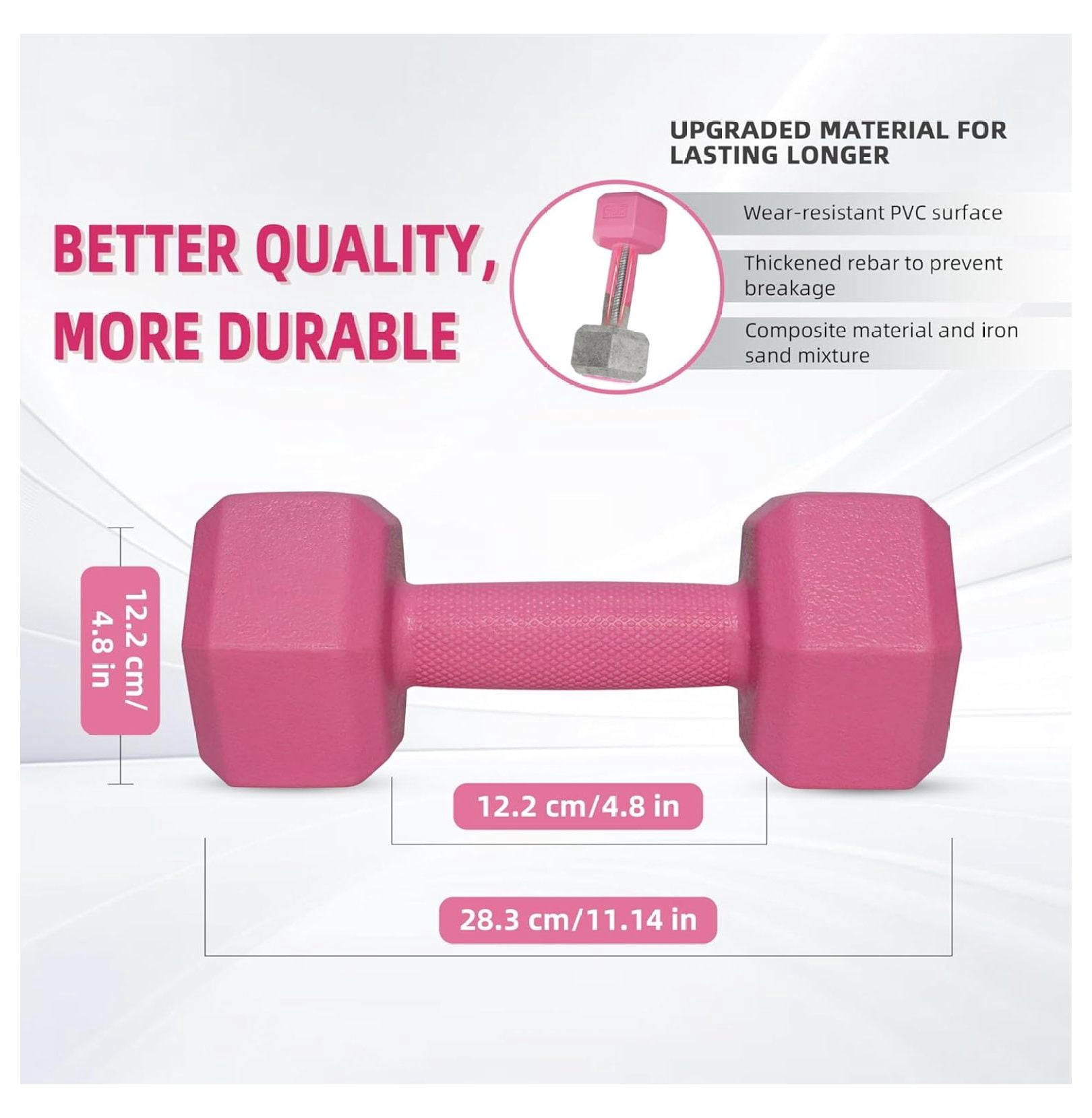 Dumbbell Hand Weight Sets 5/10/15/20/25/36lbs - 5 Colors - Exercise & Fitness Free Weights for Women & Men Home Gym Equipment Workouts Strength Training