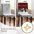 thumbnail image 5 of Merry Christmas Chair Covers Set of 1 Snowman Xmas Tree Red Buffalo Plaid Chair Back Covers Stretch Removable Washable Slipcovers Protector for Dining Room Kitchen Party Decor, 5 of 5