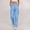 *Blue, variant on Women's High-Rise Cargo Pants,Elastic Waist Button,Relaxed-Fit Wide Leg Cargo Pant With Pocket Army Green,Womens Plus XXL