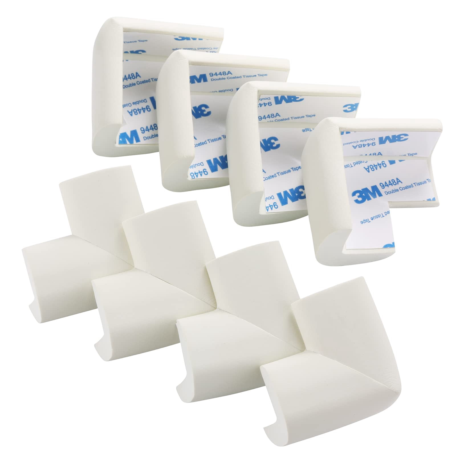 8 Pack Clear Corner Protectors for Baby Safety, Furniture Edge Guards, Baby Proofing Bumpers for Tables and Sharp Corners, L Shape Safety Covers