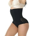 thumbnail image 3 of Defitshape Women's High Waisted Shapewear Thong Butt Lifting Body Shaper Shorts Tight Tummy Control Slimming Soft Underwear Black Small, 3 of 4